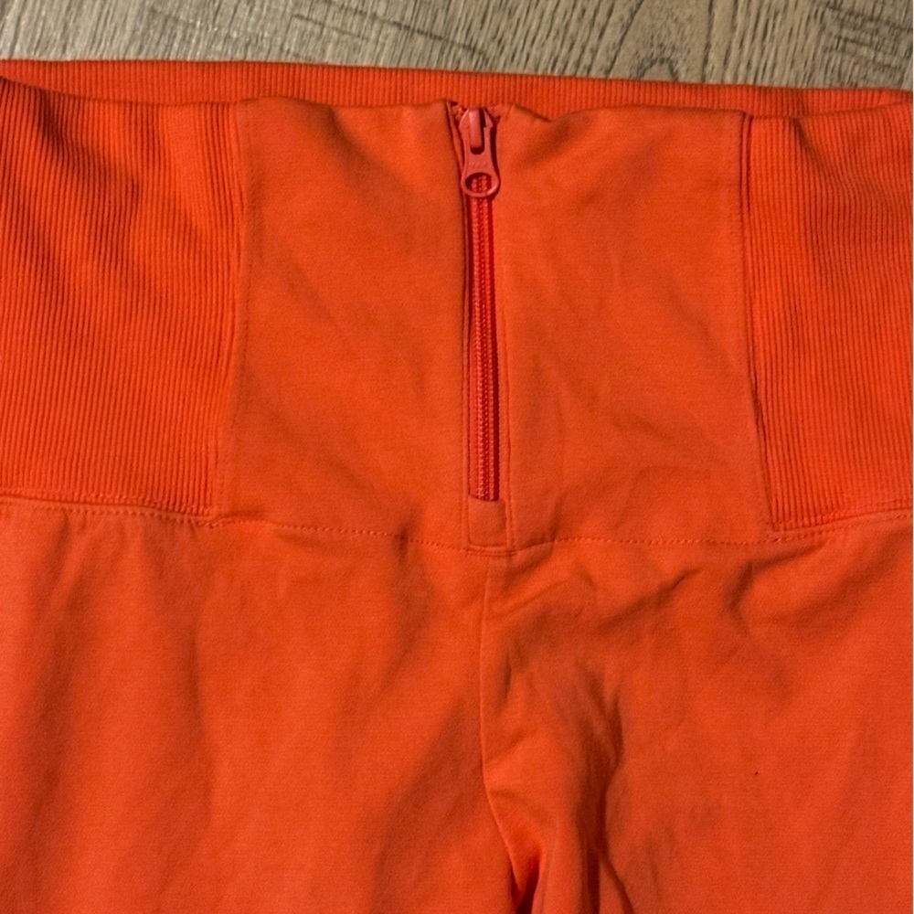 Nike Sportswear Essential Mesh Legging Jogger Pants Orange White Size M - Picture 7 of 8